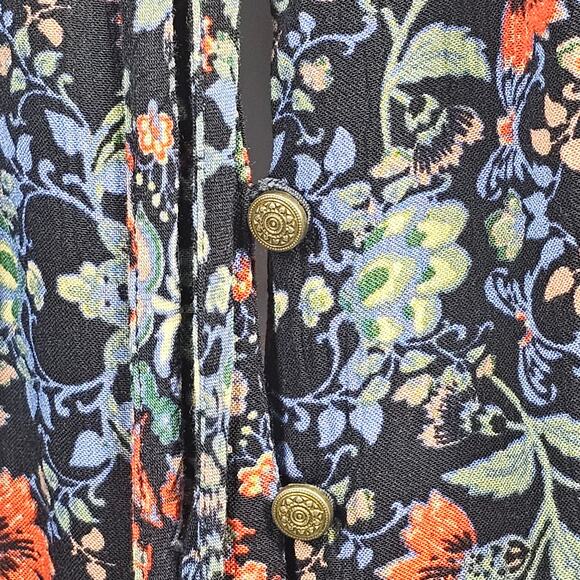 American Eagle Outfitters Long Sleeve Floral Boho Romper Size M - Picture 5 of 11